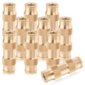10PCS 1/4" Quick Push to Connect Fittings Brass Union Straight DOT APPROVED 1/4" Tube OD Air Line Adapter Air Spring Suspension Kit for Car Truck Trailers and Air Brake System - color: 10PCS-DOT Push-to-Connect, size: 1/4" Od
