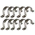 AKIHISA Pipe Clamps, 10 Pcs U Tube Strap Clamp, 304 Stainless Steel 2 Hole Pipe Bracket, ID 4 5/7Inch(120mm) - size: 4-5/7 Inch, style: 10Pcs
