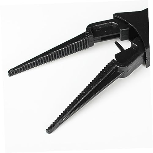 Yardwe Fish Tank Cleaning Clamp Plastic Aquarium Tongs with Non Slip Grip for Plant Pruning and Maintenance Aquarium Black