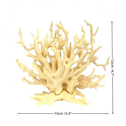 Fish Tank Decorations,Aquarium Corals Decoration, Aquarium Ornaments, Fish Tank Coral, Aquarium Corals Decoration, Fish Decorations for Aquarium (Yellow, Medium) - color: Yellow