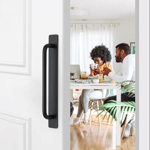 2 Pack Adhesive Handles Self Stick Instant Cabinet Handles 8.35" Stick on Cabinet Handles Drawer Push Pull Handles Helper Sliding Screen Door Handles for Sliding Closet Window Wardrobe - Black - color: Black, size: 8.35 In Length