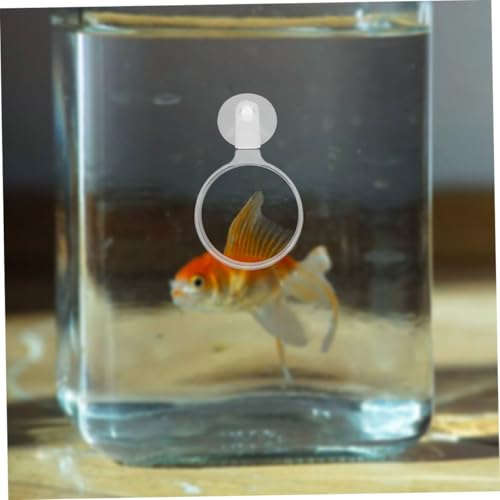Abaodam Acrylic Fish Tank Magnifying Glass with Strong Suction Cup for Clear Observation of Small Animals Plants and Micro Landscapes in Aquariums and Home Tanks