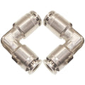 Pneumatic Push To Connect Fittings Heavy Duty Elbow Quick Air Fittings 3/8 inch x 3/8 inch Tube OD Nickel Plated Brass Quick Connect Fittings PV-3/8 (2 Pack) - size: 3/8" OD(2Pcs), style: Elbow