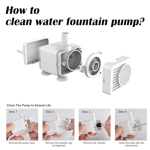 9PCS Pet Water Fountain Cleaning Kit with Compressed Sponge and Storage Box,Dog and Cat Water Fountain Brushes Fit Most Pet Water Dispensers,Pet Drinking Dispenser Cleaning Kit Cleaning brush