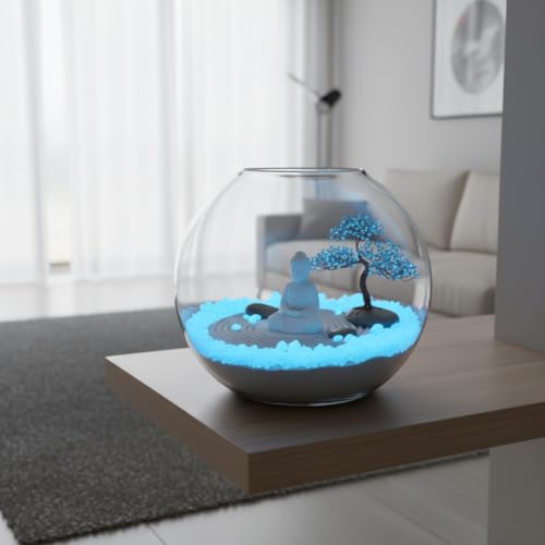 Shiny Stone Aquarium Gravel Sand, Sky Blue, 8-15mm | Glow in The Dark - color: Sky Blue, size: 8-15mm