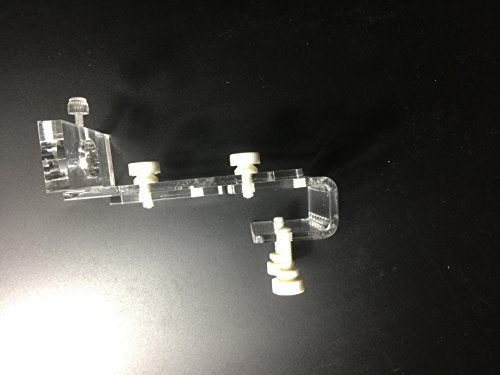 Marine Color Aquarium Tank PH ORP Probe Electrode Holder and Hose Fixture, Adjustable Acrylic Mount for 1 Probe, Transparent Durable Support for Water Monitoring and Tubing
