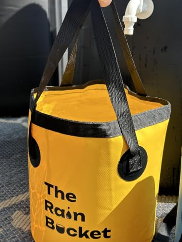 Collapsible Foldable Buckets with Handles – 3-Piece Set (10L & 15L) Bucket + 10L Water Bag with Faucet – Waterproof PVC Wash Basins for Camping, Fishing, Hiking, Car Wash – Portable & Leakproof–Yellow