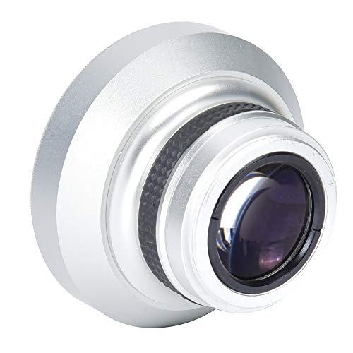 Fish Eye Lens Phone, 37mm 0.25X Super Fisheye Lens, Silver Strong Applicability Additional Lens for 37mm Caliber Camera Lenses