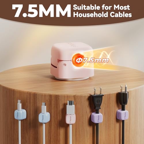 6Pack Rotatable Cord Organizer,Spring Cable Clips Desk Cable Management Cord Holder Adhesive Phone Charger Cord Clips for Home Office Car Wall Nightstand Accessories, Multicolor - color: Multicolor, size: 6Pack