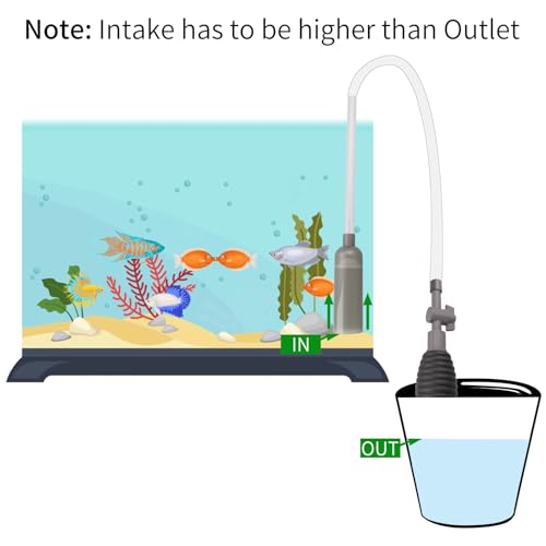 Aquarium Siphon Vacuum Cleaner for Gravel and Sand, Fish Tank Vacuum Gravel Cleaner, Manually Fish Tank Water Changer