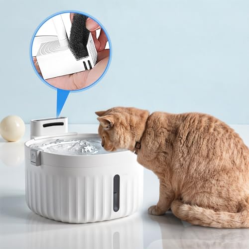 12 Piece Cat Fountain Sponge Replacement Cat Water Fountain Filters Pre-Filter Sponges Foam Sponges Cat Fountain Sponge Filter for 92oz/2.8L Cat Pet Fountain