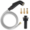 Hygie Rinse Oil Rubbed Bronze Kitchen Spray Attachment/Hose/Holder Set, Compatible with Moen/Delta Faucet, Kitchen Side Sprayer, 1/4'' Female Thread, ABS Plastic, 1-Pack - color: Oil Rubbed Bronze, style: Sprayer Head/Hose/Holder Set