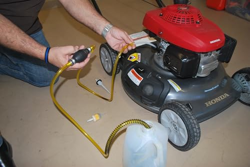 GasTapper Fuel Transfer Pump - 6 Ft Siphon Pump for Gas, Water, Oil, Fluid - Manual Hand Pump - style: Power Equipment