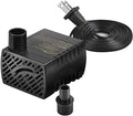 Simple Deluxe 80 GPH Submersible Pump with Adjustable Intake & 6' Waterproof Cord for Hydroponics, Aquaponics, Fountains, Ponds, Statuary, Aquariums & more, Black - size: 80GPH-Standard