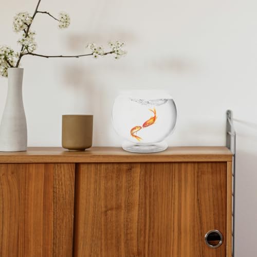 Desktop Fish Tank Globe Small Plastic Fish Bowl 3-Pack 5.90X5.90X5.11In Office Aquarium Household Decor - size: 15X15X13CM