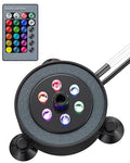 Pawfly Aquarium Air Bubble LED Light Fish Tank Underwater Multi-Colored Bubbler Light Aquarium Air Stone Disc with 4 Lighting Modes and Strong Remote Control (Pump & Remote Battery Not Included)