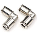 CEKER 4mm x 4mm Stainless Steel Union Elbow Push Connectors, 90 Elbow Fittings for Air & Water, 2 Pack - size: 4 mm, style: ELBOW