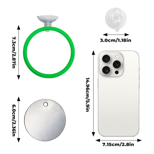 Beta Fish Aquariums Accessories, 1 Fish Mirror with Floating Ball & 2 Exercise Training Ring Toys, Fish Feeding Ring, Betta Fish Toys Set for Tank, Enrichment Toys for Fish - color: green ring