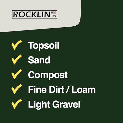 Rocklin™ Lawn Leveling Rake – 22” x 10” Stainless Steel Leveling Tool with 78” Handle | Smooth & Level Soil or Grass | Durable Leveling Tool for Lawn, Yard | Fathers Day Gift for Dad, Husband & Men - size: 22 Inches