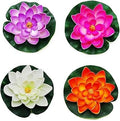 4 Pcs Artificial Water Lily Foam Lotus Flower Pond Decor for Pond Patio Garden Pool Garden Creative Accessories Artificial Plants and Flowers