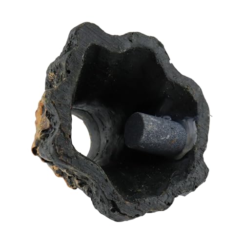 Aquarium Volcano with Air Stone Bubbler Cute Ornament Fish Tank Bubble Maker Aquarium Air Bubbling Airstones, Tubing Accessories for Oxygenation(Yellow Volcano) - color: Yellow Volcano