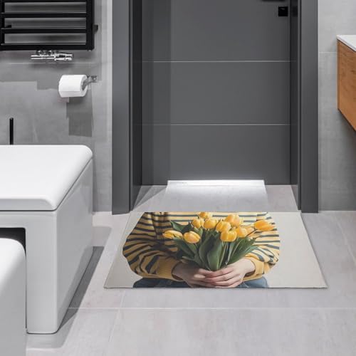 Outdoor Door Mat 15.7" X 23.6" Non-Slip Doormat Yellow Bouquet Front Door Mats Quick Dry Welcome Mats for Outdoor Indoor Entrance Mat Home Decor Floor Mats for Patio - color: Yellow Bouquet
