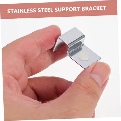 Levemolo 4pcs Stainless Steel Aquarium Lid Clips Heavy-Duty Fish Tank Glass Cover Supports Resistant Brackets for Secure Fish Tank Glass Lids for Aquariums