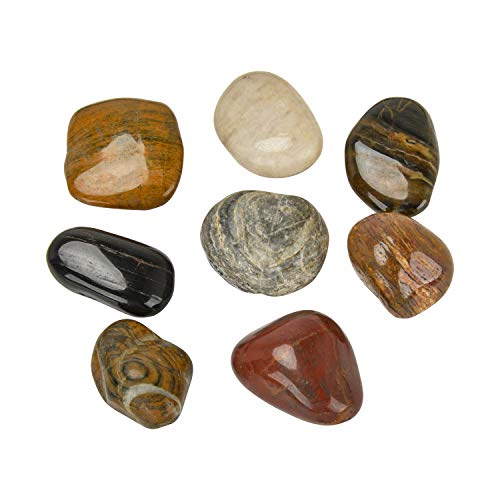Mr. Fireglass Natural Polished Pebbles, 1.5-2 Inch Decorative Mixed Color Stones Aquarium Gravel River Rocks for Vase, Succulents, Landscaping and Home Decor (5-lb Bag) - color: Mixed Color, size: 1.5-2 inch, 5 lb