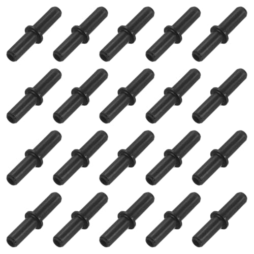 uxcell 20Pcs Aquarium Air Valve Connector, Plastic Inline Tubing Non-Return Valves for 4mm ID Airline Tubing Fish Tank Pond Air Line, Black