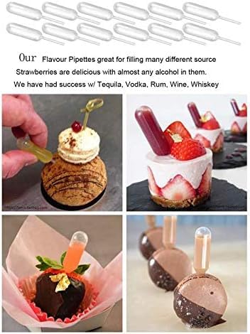 100 Pieces 4ml Cupcake Pipettes, Food Grade Plastic Disposable Pipettes Mini Liquid Injector (100-A) - color: 100-A