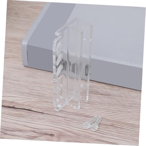 VANZACK Acrylic Aquatic Plant Tool Storage Rack for Aquarium Maintenance Compact Design with High Transparency Holds Scissors Tweezers Scrapers and Spatulas