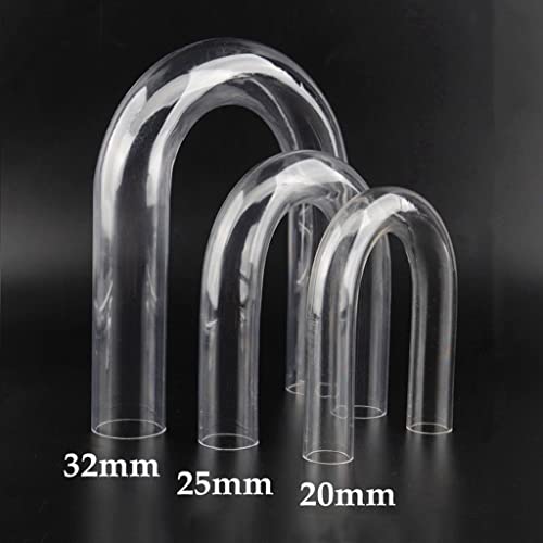 1pcs Transparent Acrylic Pipe Aquarium Fish Tank U-Shape Connector Water Supply Tube, for Garden Supplies Home DIY Connector O.D 20~32mm (Color : Outer Dia 25mm)