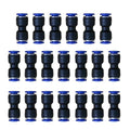 6mm OD Pneumatic quick Connector Push to Connect fittings Straight Union/Coupler (Pack of 20) - size: 0.236", style: Straight Union
