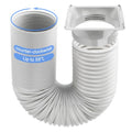 Portable Air Conditioner Hose Kit 5.9" Dia 59" Length Universal AC Hose with Adapter Flexible Exhaust Hose and AC Unit Tube Connector for Portable Air Conditioner Vent AA02 - size: Dia 5.9" Exhaust Hose L 59"&Coupler AA02