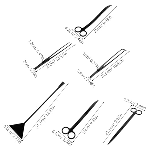 Abaodam 1 Set Terrarium Aquascaping Tool Kit: Aquatic Landscaping Scissors Tweezers Spatula - Trimmer Tool Equipment to Create A Stunning Underwater Scapes for Fish Tank