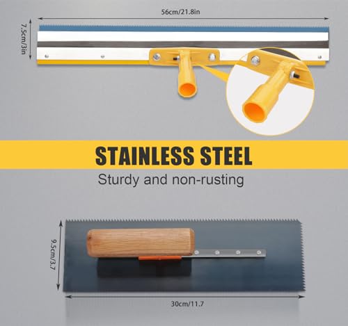 Self Levelling Cement Tool Kit, Adjustable Extension Pole, Floor Roller, Nailer Shoe, Epoxy Floor Tool, Stainless Steel Trowel, Self Levelling Rake, Cement Self Levelling Concrete Tool Kit
