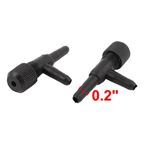 uxcell Plastic Aquarium 2 Way 3mm Inner Dia Air Line Tubing Flow Control Valve 5 PCS