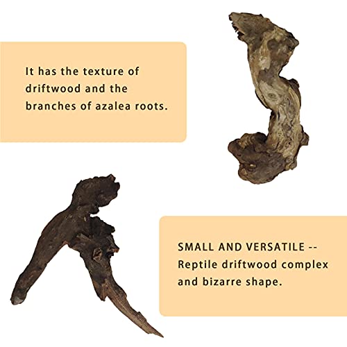 Hamiledyi Aquarium Driftwood 10 PCS Natural Wood Driftwood Branches Fish Tank Habitat Decor Sinkable Reptile Tree Log Decorations Assorted Terrarium Ornament for Aquarium Fish Reptiles Tank Small