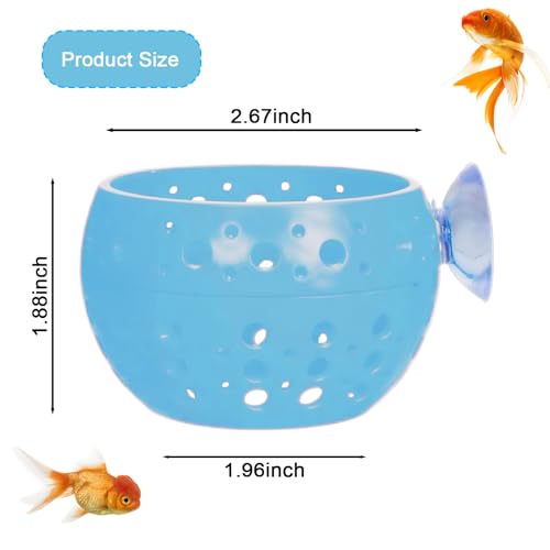 Betta Fish Tunnel with Suction Cup - Aquarium Fish Hideout Shrimp Cave Guppy Fish Tunnel Tank Accessories Aquarium Decor for Small Fish Shrimp (Blue) - color: Blue