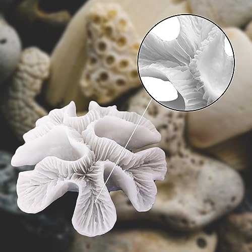 Tirifer Pack of 2 White Coral Decor, White Coral Reef, Faux Coral Decor Faux Coral Decor Resin Coral Décor Beach Home Ornaments for Beach House Decorative Coral Pieces for Aquariums Fish Tanks