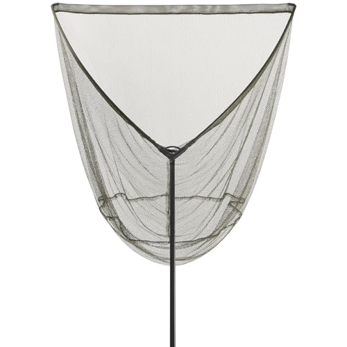 Landing Net for Carp Fishing, 42 Inch Extra Large Fishing Net, 6 Feet Carbon Fiber Long Handle Saltwater Big Fish, Holds Up to 88lbs/40kgs, Olive Green, Supplied with Carry Bag