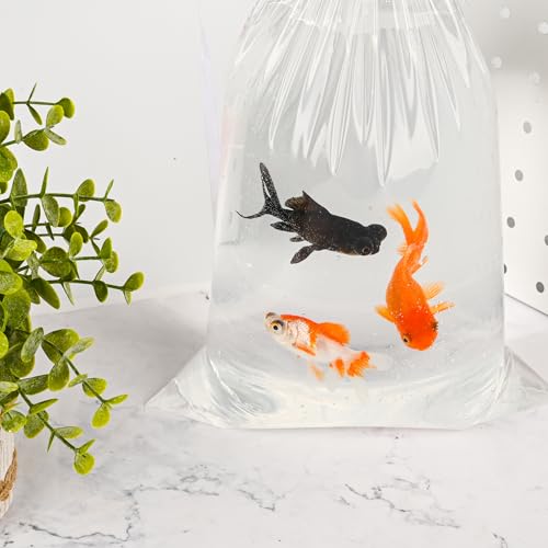 50 Pcs Pet Fish Bags, Aquarium Fish Transporting Containers, Shipping Containers for Live Fishes, 3 Mil Thick (50)