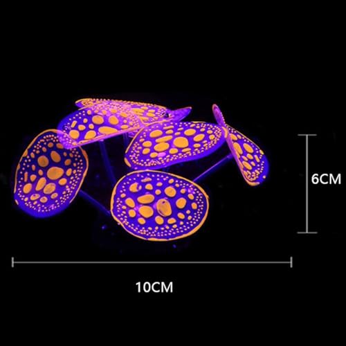 Aquatic Plants Fluorescent Craft Artificial Aquarium Landscaping Fish Tank Decoration Silicone Simulation Coral(Pink)