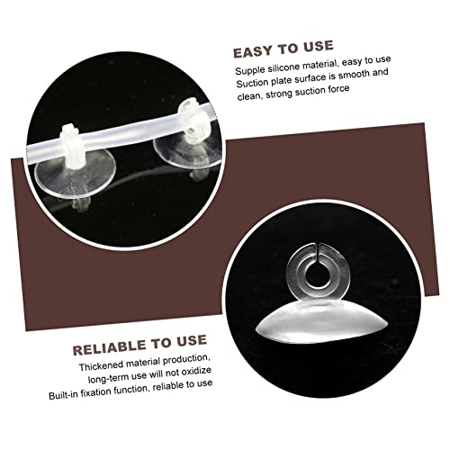 HANABASS 25pcs Clamp Cups for Fish Tank Airline Holder for Aquariums Strong Easy to Install for Clean