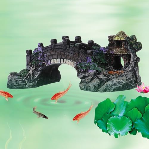 Artificial Bridge Rockery Resin Aquarium Ornaments Aquarium Accessories Retro Decoration