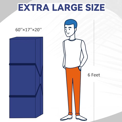 1 Pack 60 x 17 x 20 Inch, 332 L Extra Large Duffle Bag Camping Tent Storage Bag Heavy Duty Waterproof Sport Outdoor Equipment Carrying Case for Pole Travel Canopy Hammock Tripod(Blue) - color: Blue, size: 60 x 17 x 20 Inch, 332 L