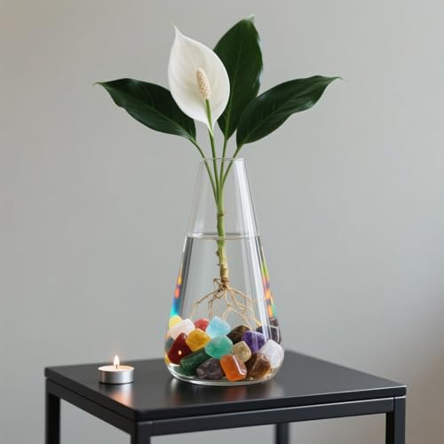 0.96LB Aquarium Gravel Natural Pebbles Crushed Stones Polished Bulk Irregular Shaped Succulent Rocks Vase Filler Fish Tank Decorative - Colorful