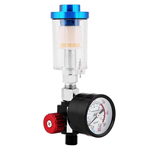 Air Pressure Regulator, High Precision Control Spray Gun Regulator Durable 1/4 Inch Gauge Easy Install for Auto Body Shops DIY Projects Manufacturing Facilities Industrial Use