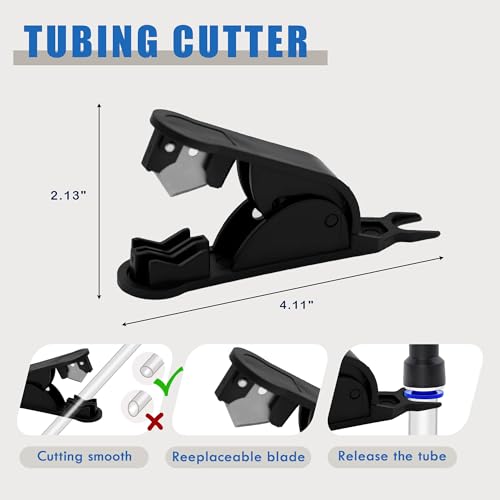 100PCS Push to Connect Fittings Pneumatic Air Line 4 6 8 10 12 mm Straight Push to Link Quick Release Connectors with 1PCS Tube Cutter