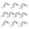 AKIHISA 10 Pcs U Tube Pipe Clamp 304 Stainless Steel U Bracket Pipe Strap Clamp ID 5/8Inch(16mm) - size: 5/8 Inch, style: 10Pcs